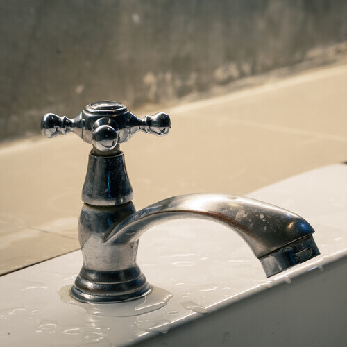 faucet in a bathroom